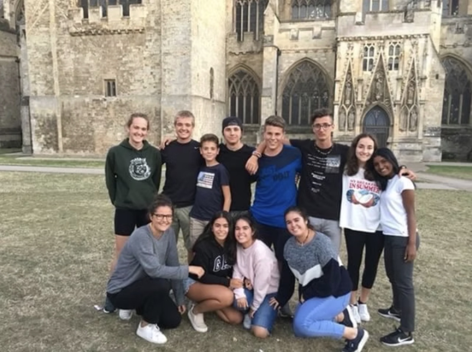 Grupo de alumnos durante su estancia